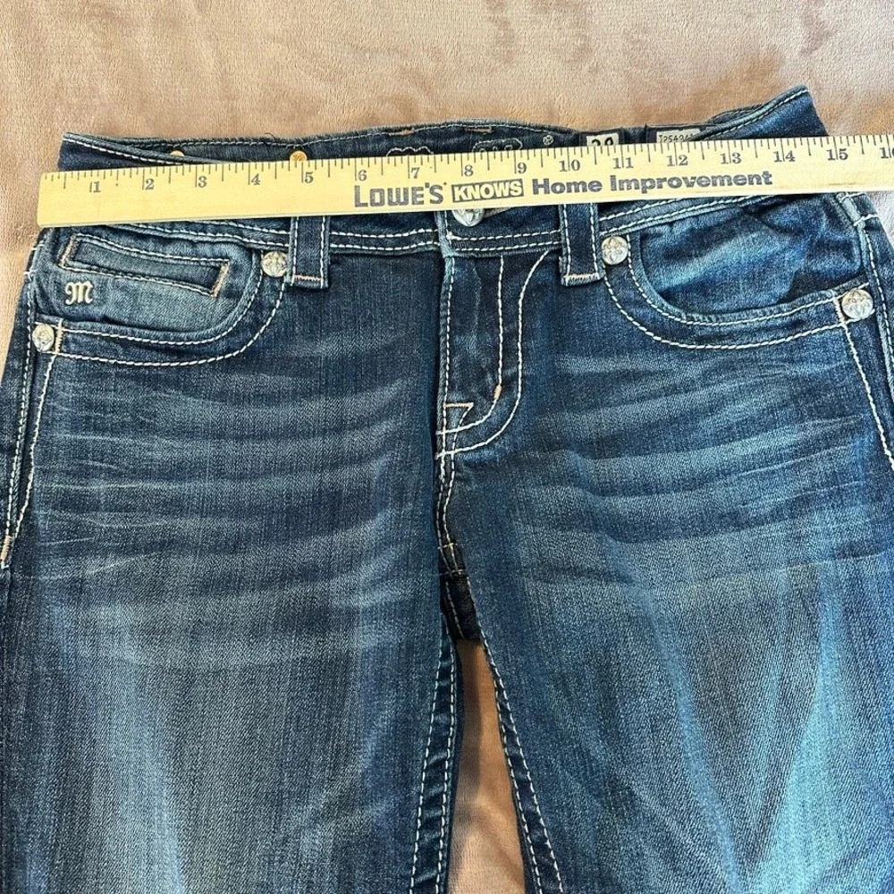 Miss Me Women's Signature Boot‎ Jeans Style JP5494BV 28 Cross Bling Y2K Western